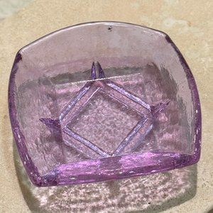 Amethyst Fire and Light Recycled Glass Jewelry/Trinket Dish